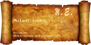 Muladi Endre névjegykártya